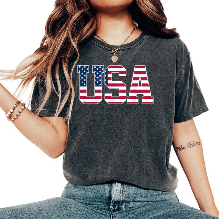 米国 愛国的なアメリカ国旗 男性 女性 キッズ 男の子 女の子 Us レディースオーバーサイズコンフォートTシャツ