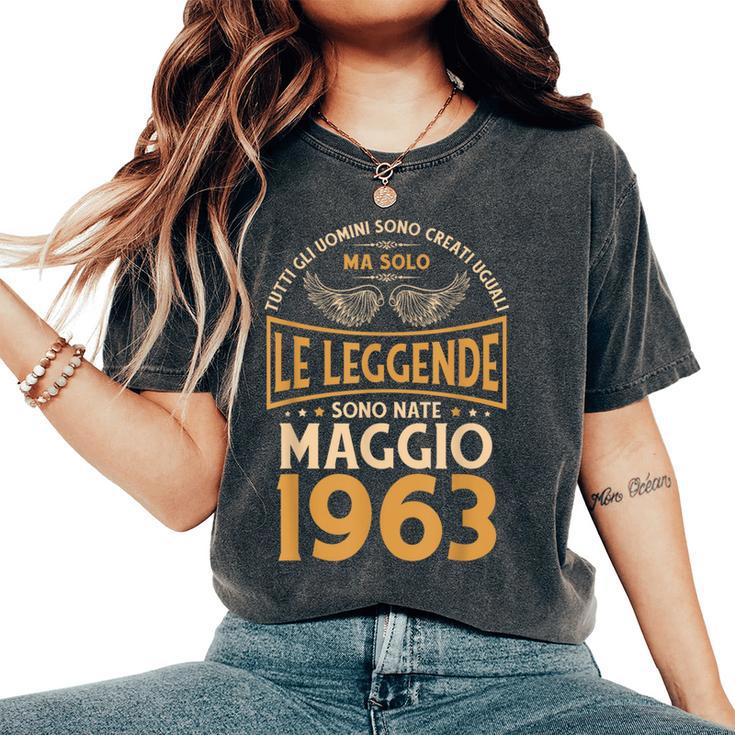 誕生日 男性 ギフト 女性 レジェンド 1963年5月 レディースオーバーサイズコンフォートTシャツ