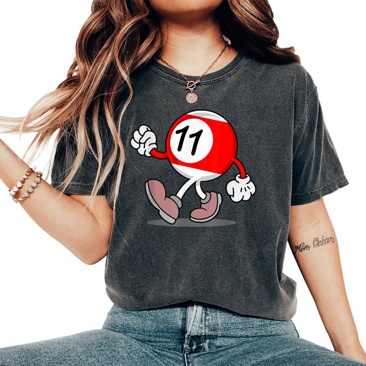 11歳の誕生日 男の子 女の子 赤 ビリヤードボール 11 レディースオーバーサイズコンフォートTシャツ 11歳の誕生日 男の子 女の子 赤 ビリヤードボール 11 レディースオーバーサイズコンフォートTシャツ