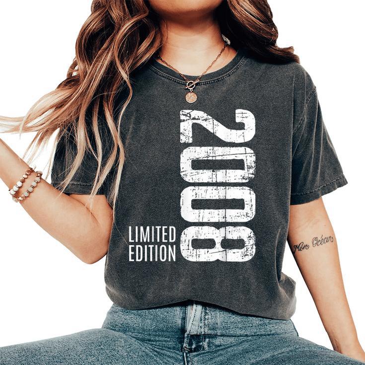 18歳の男の子、女の子、18 歳の誕生日プレゼント、限定版 2008 レディースオーバーサイズコンフォートTシャツ 18歳の男の子、女の子、18 歳の誕生日プレゼント、限定版 2008 レディースオーバーサイズコンフォートTシャツ