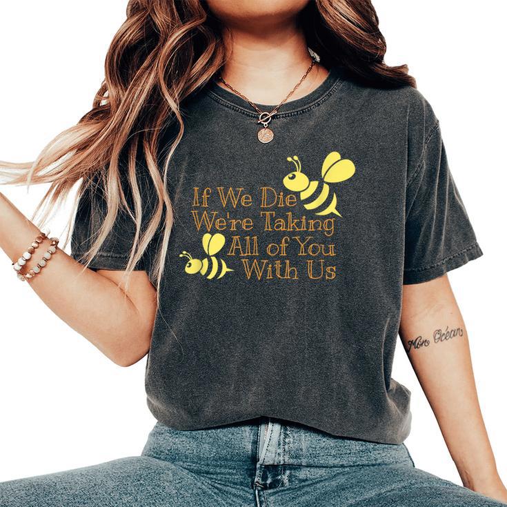 Save The Bees レディースオーバーサイズコンフォートTシャツ