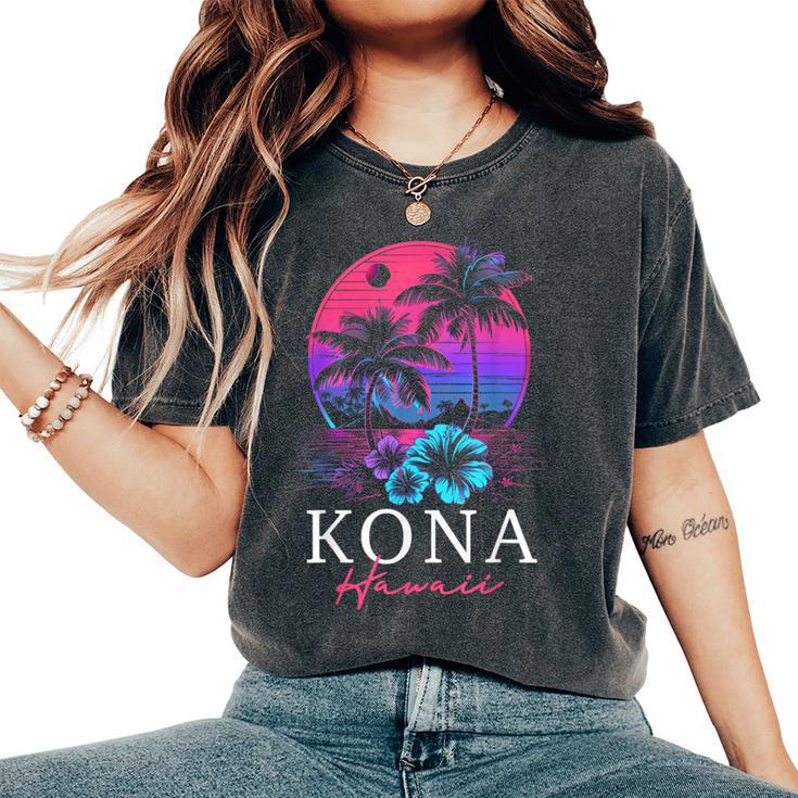 コナ ハワイ ハワイアン ハイビスカス 花 サーファー お土産 レディースオーバーサイズコンフォートTシャツ コナ ハワイ ハワイアン ハイビスカス 花 サーファー お土産 レディースオーバーサイズコンフォートTシャツ