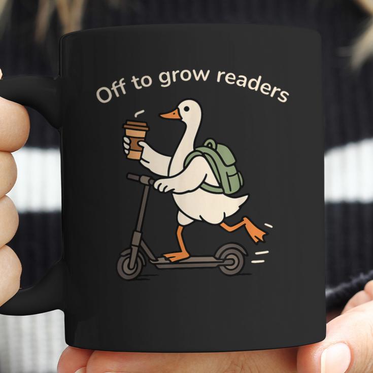 Off To Grow Reader Silly Goose School Librarian Book Lover Coffee Mug