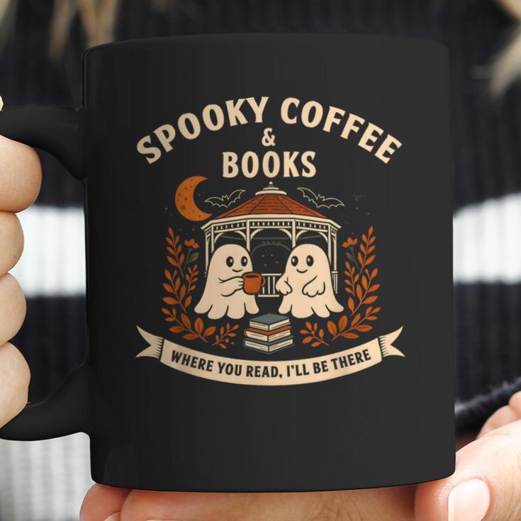 Spooky Coffee & Books Ghost Autumn Reading Coffee Mug Spooky Coffee & Books Ghost Autumn Reading Coffee Mug