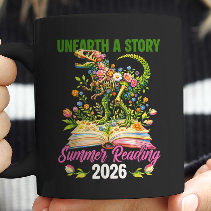 Unearth A StoryRex Reading Book Floral Summer Reading Coffee Mug