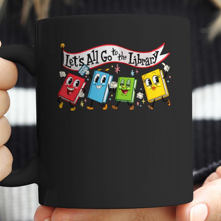 Vintage Let's All Go To The Library Meme Book Reading Coffee Mug Vintage Let's All Go To The Library Meme Book Reading Coffee Mug