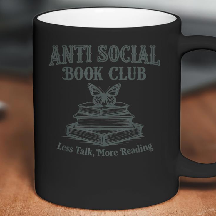 Antisocial Book Club Less Talk More Reading Coffee Mug