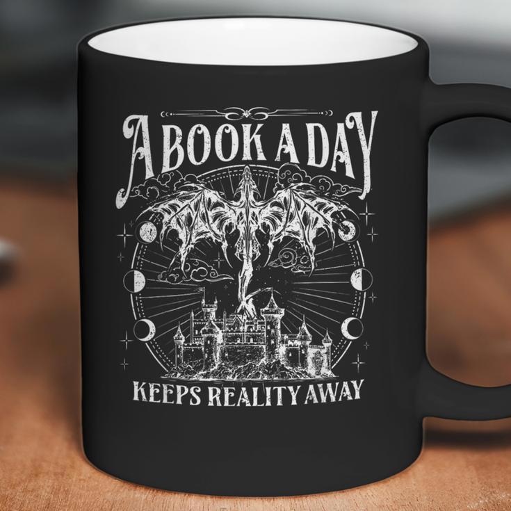 A Book A Day Dragon Bookish Book Club Fantasy Book Lover Coffee Mug