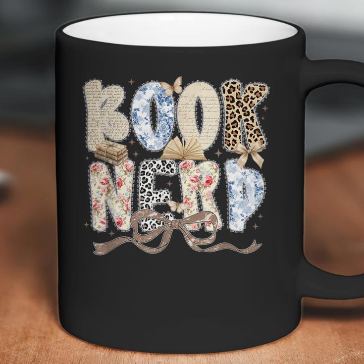 Book Nerd Coquette Bow Booktrovert Reading Lover Bookish Coffee Mug