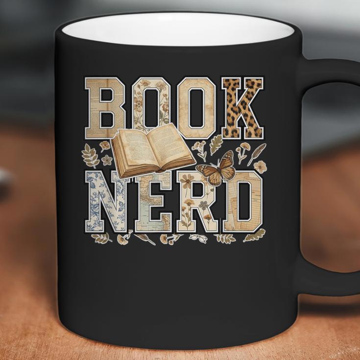 Book Nerd Vintage Floral Booktrovert Reading Lover Bookish Coffee Mug