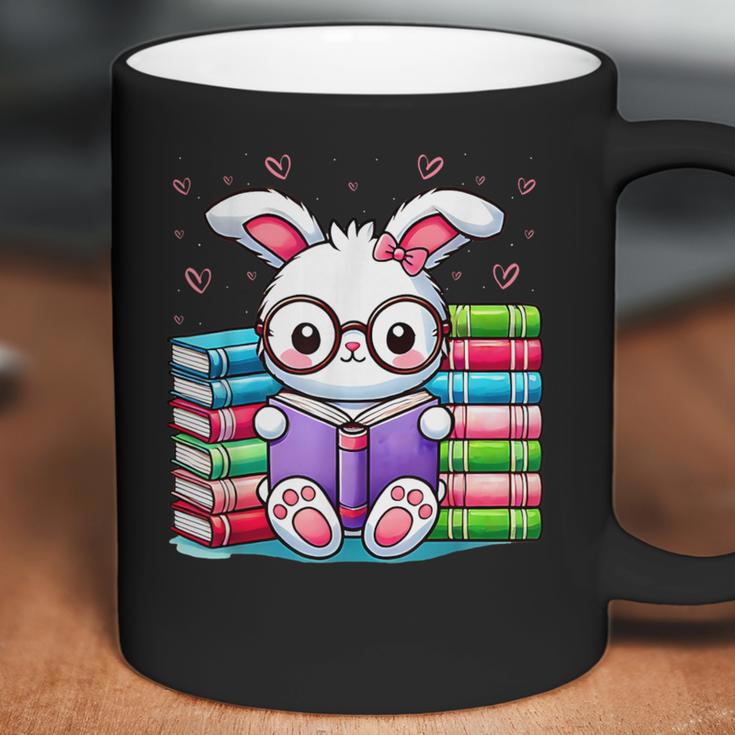 Cute Bunny Reader Rabbit Book Lover Reading Coffee Mug
