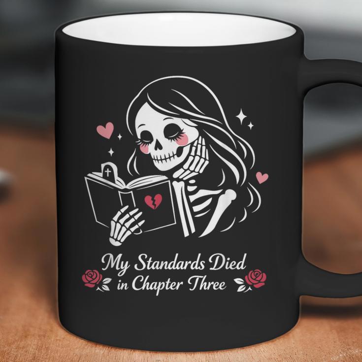 Dark Romance Pajama Skeleton Costume Woman Book Reading Coffee Mug Dark Romance Pajama Skeleton Costume Woman Book Reading Coffee Mug