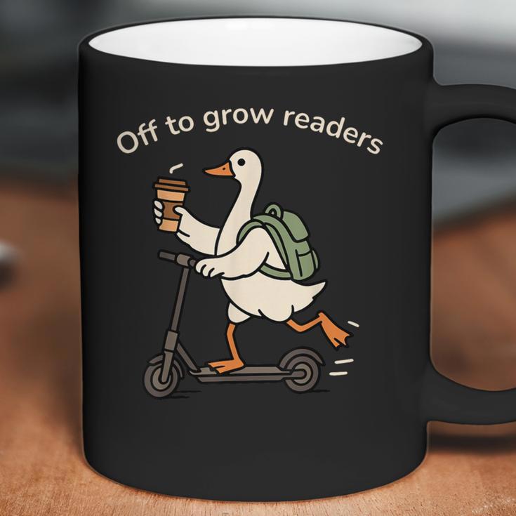Off To Grow Reader Silly Goose School Librarian Book Lover Coffee Mug