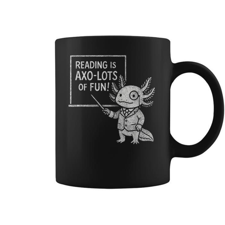 Axolotl Reading Is AXO-Lots Of Fun Book Lover Coffee Mug