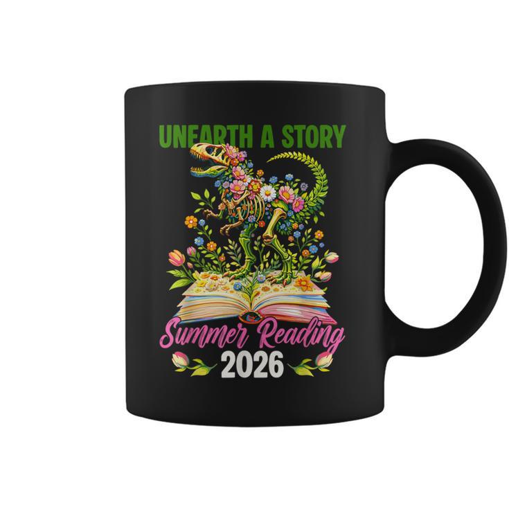 Unearth A StoryRex Reading Book Floral Summer Reading Coffee Mug