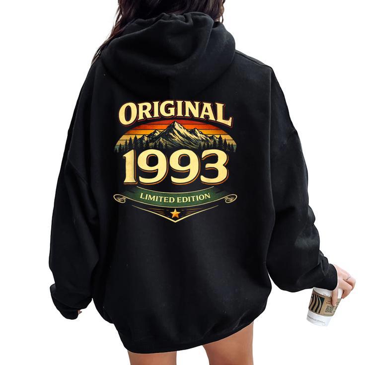 33歳 誕生日 男性女性intage 1993年1993年生まれ レトロデザインブランド レディース オーバーサイズ パーカー バックプリント
