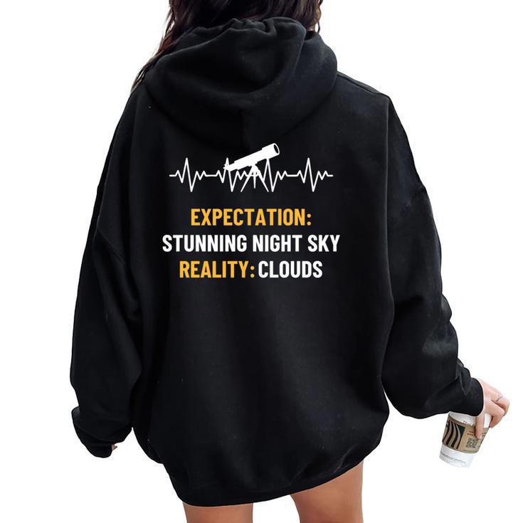Astrofotografía Arte Para Hombres Es Astrofotógrafo Estrellas Manga Larga Women Oversized Hoodie Back Print