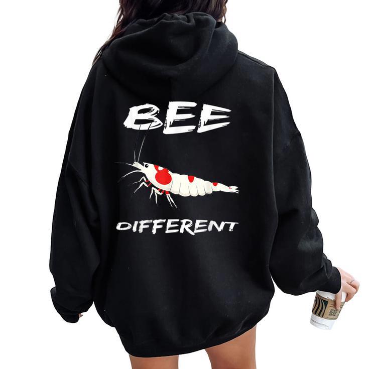 Bee Different Redbee アクアリストへのプレゼント シュリンプ レディース オーバーサイズ パーカー バックプリント