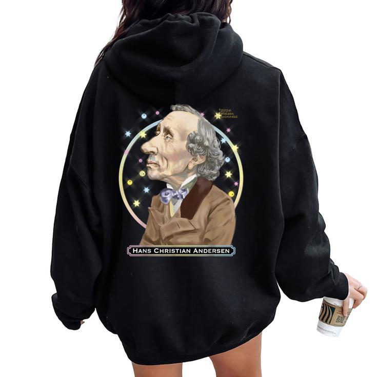 Hans Christian Andersen Querido Autor Danés De Cuentos De Hadas Women Oversized Hoodie Back Print