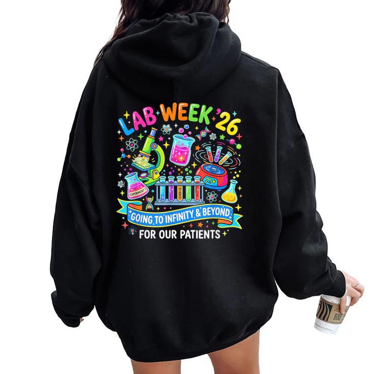 Infinity & Beyond For Patients Nurse Healthcare Graphic Women Oversized Hoodie Back Print