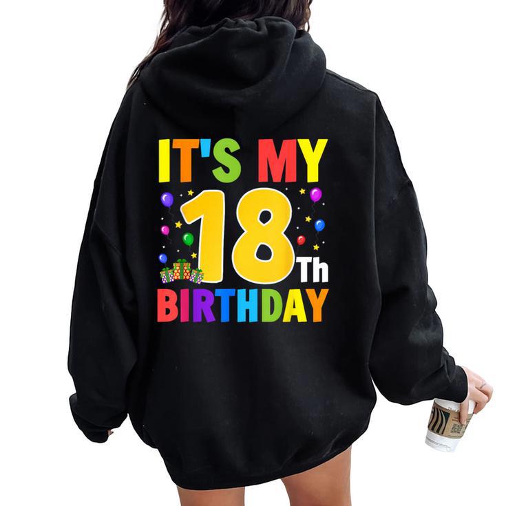 It's My 18歳の誕生日プレゼント。18歳のティーンの男の子と女の子に。 レディース オーバーサイズ パーカー バックプリント