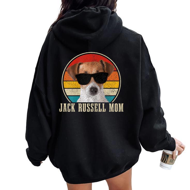 Jack Russell Mom Divertente Cane Jack Russell Terrier Felpa con cappuccio oversize da donna con stampa posteriore