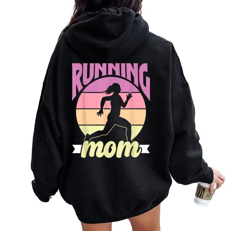 Maman Qui Court Jogger Coureur Exécuter La Course À Pied Sweat à capuche oversize pour femme avec imprimé dans le dos