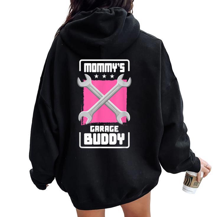 Mommy Garage Buddy 車愛好家 メカニック 自動車修理 レディース オーバーサイズ パーカー バックプリント
