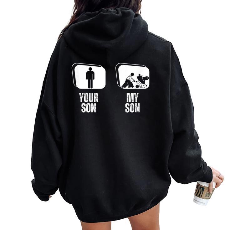 Youron Myon Papà Padre Mamma Madre Aikido Felpa con cappuccio oversize da donna con stampa posteriore