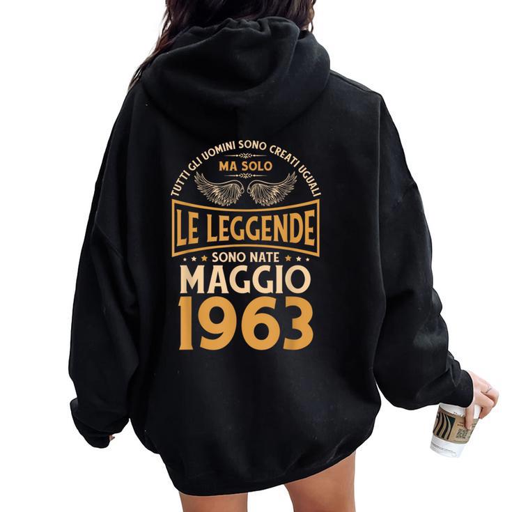 誕生日 男性 ギフト 女性 レジェンド 1963年5月 レディース オーバーサイズ パーカー バックプリント