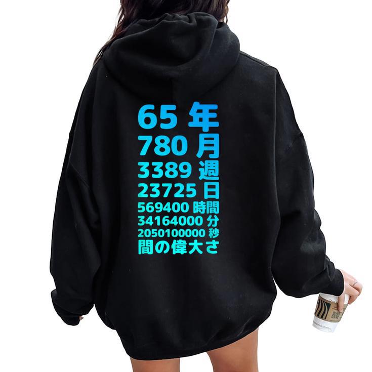 面白い65歳の誕生日の古いメーター 面白い65歳のギフト 女性 男性 面白い電卓 65歳の誕生日のギフト レディース オーバーサイズ パーカー バックプリント