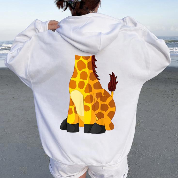 Camisa De Jirafa Para Adultos Niños Hombres Es Disfraz De Jirafa Women Oversized Hoodie Back Print