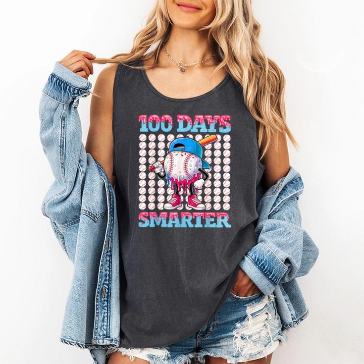 100 Days Smarter Baseball Drip Boys 100 Days Of School Kids Comfort Colors Tank Top