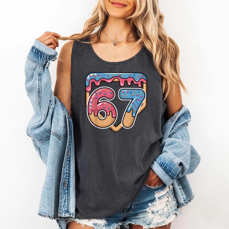 67 Ice Cream Drip Meme Baseball Comfort Colors Tank Top
