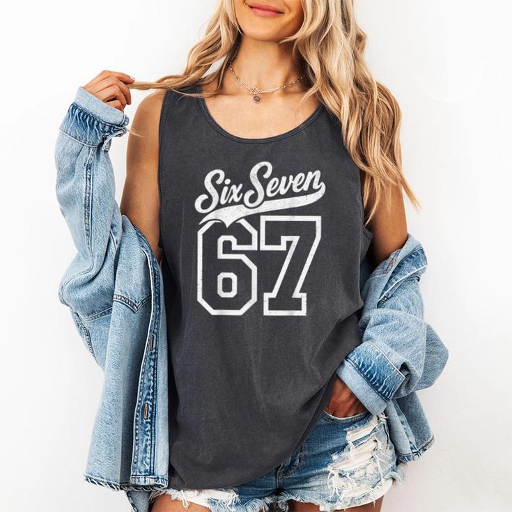Baseball 6 7 Number 67 Six Seven Meme Boys Youth Kids Comfort Colors Tank Top
