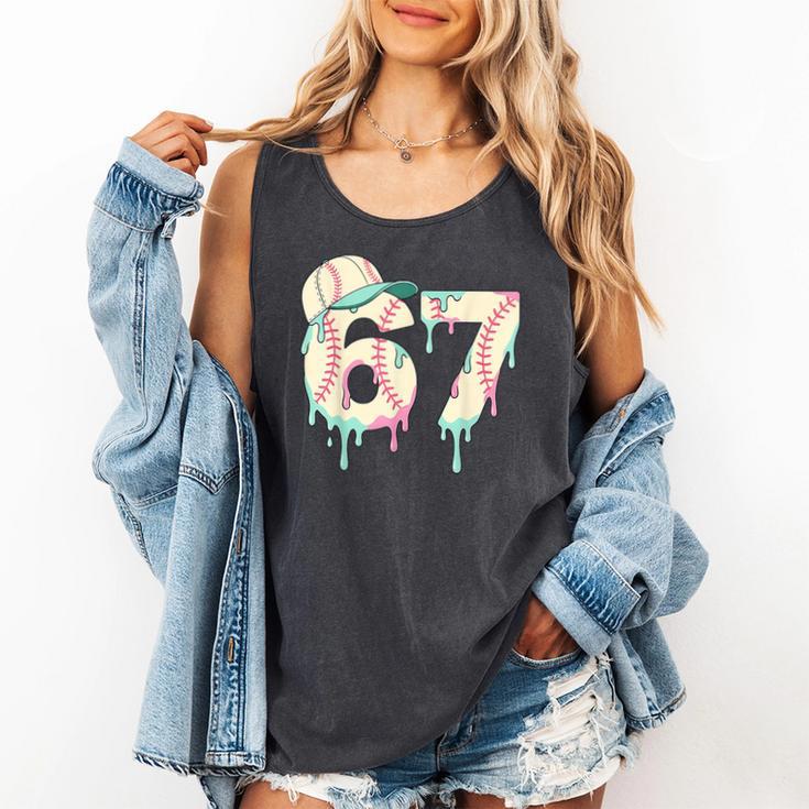 Baseball 67 Drip Six Seven Baseball Dripping Boys Kids Comfort Colors Tank Top