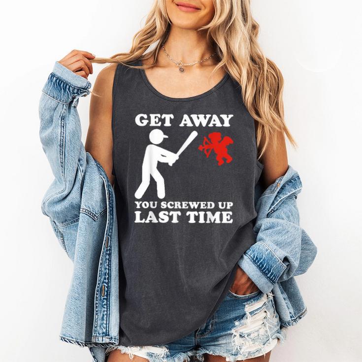 Baseball Anti Valentine Humor Cupid Joke Men Women Comfort Colors Tank Top
