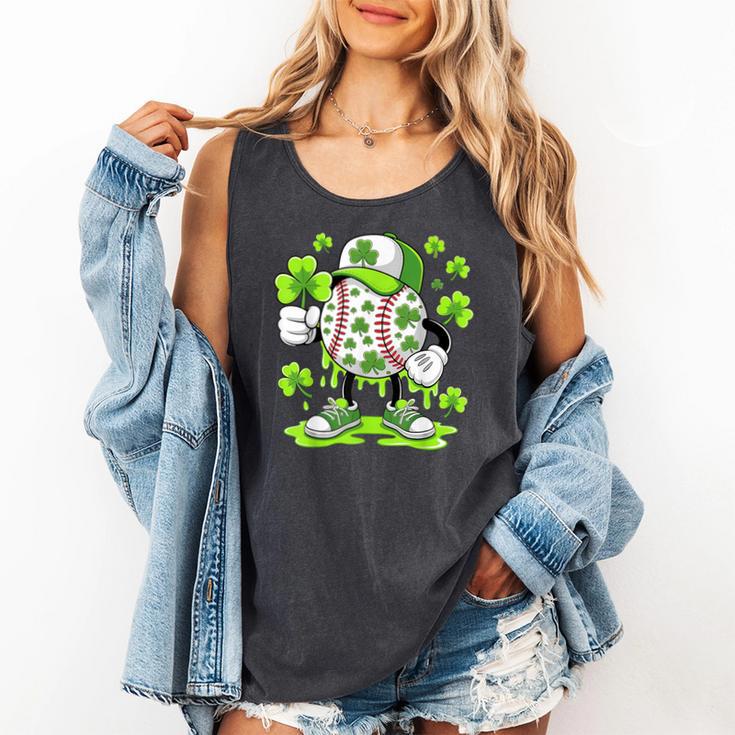 Baseball Drip Ice Cream Shamrock Irish St Patricks Men Comfort Colors Tank Top