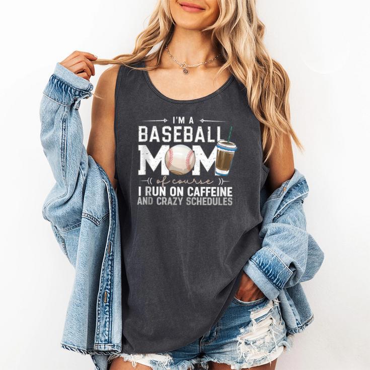 Baseball Mom Caffeine Fueled Game Day Essential Comfort Colors Tank Top