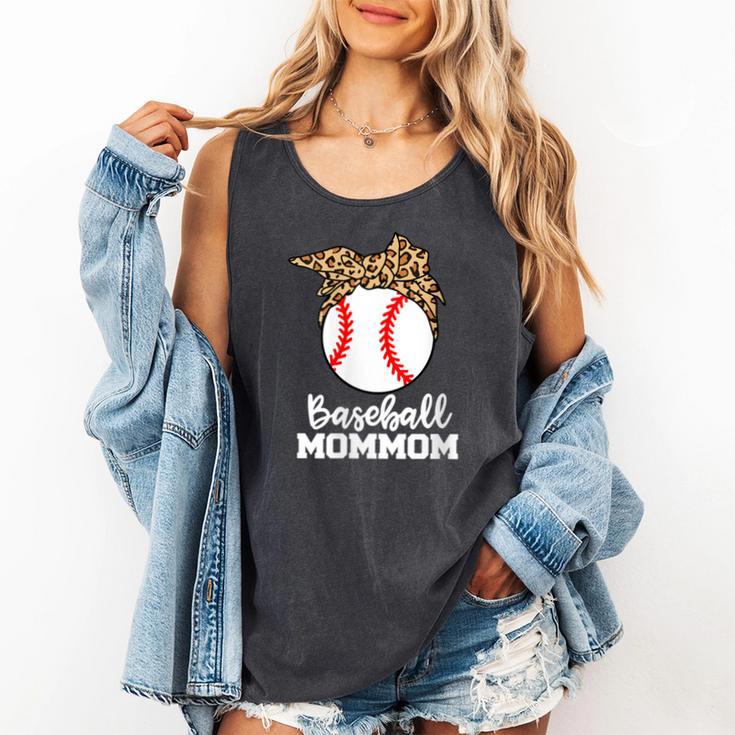 Baseball MomMom Baseball Player Leopard Mom Mom Comfort Colors Tank Top