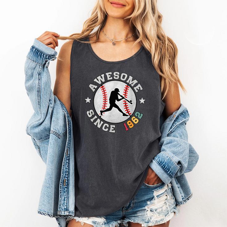 Birthday Baseball Lover 64 Years Old Awesome Since 1962 Comfort Colors Tank Top