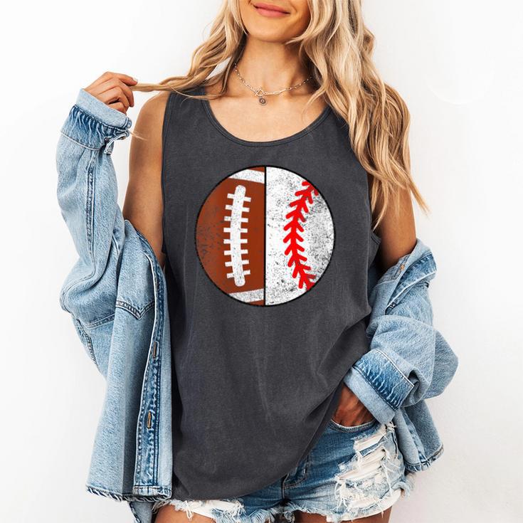 Football Baseball Player Football Baseball Mom Comfort Colors Tank Top