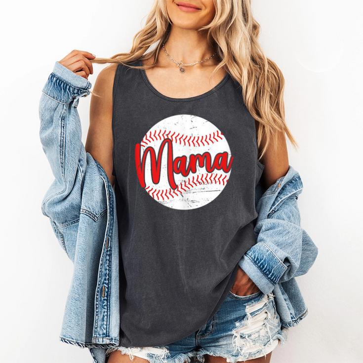 Mama Baseball Mom Comfort Colors Tank Top