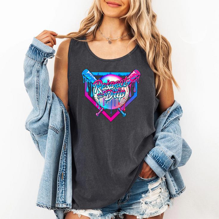 Respect The Drip Baseball Ice Cream For Kids Boys Youth Comfort Colors Tank Top
