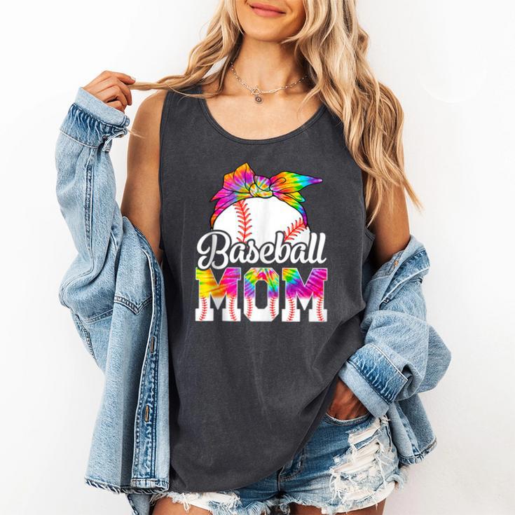 Tie Dye Baseball Mom Baseball Mama Sport Mother's Day Comfort Colors Tank Top