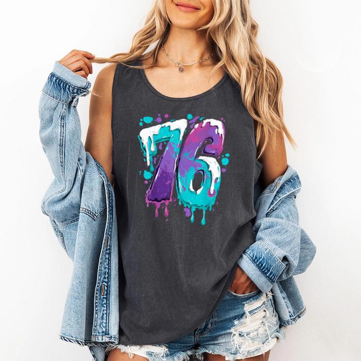 Vintage Baseball 76 Number Comfort Colors Tank Top