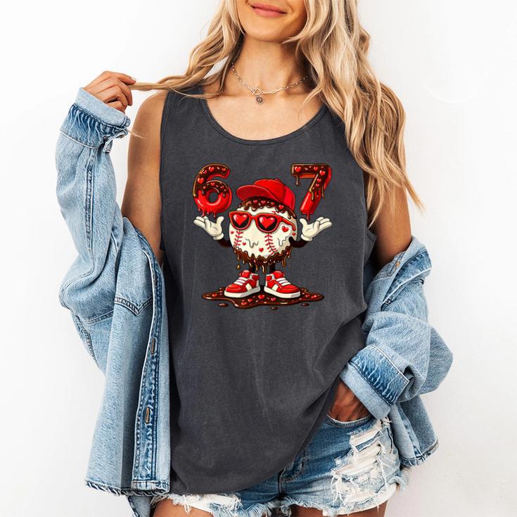 67 Valentine Day Baseball Chocolate Ice Cream Drip Comfort Colors Tank Top 67 Valentine Day Baseball Chocolate Ice Cream Drip Comfort Colors Tank Top