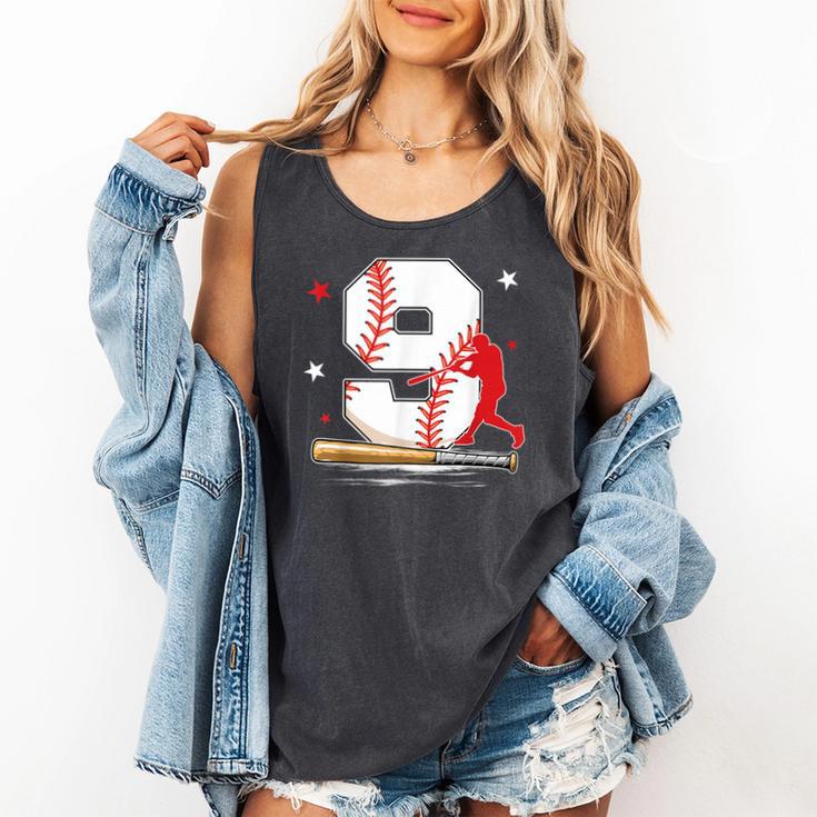 9 Years Old Baseball Birthday Boy 9th Bday Party Comfort Colors Tank Top 9 Years Old Baseball Birthday Boy 9th Bday Party Comfort Colors Tank Top