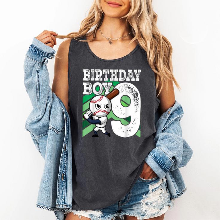 9th Birthday Baseball Birthday Party 9th Birthday Boy Comfort Colors Tank Top
