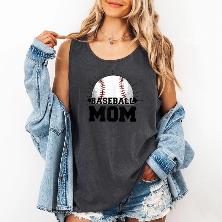 American Flag Patriotic Game Day Baseball Mom Comfort Colors Tank Top American Flag Patriotic Game Day Baseball Mom Comfort Colors Tank Top